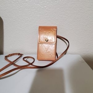 Card case/cigarette case with long strap in vernis